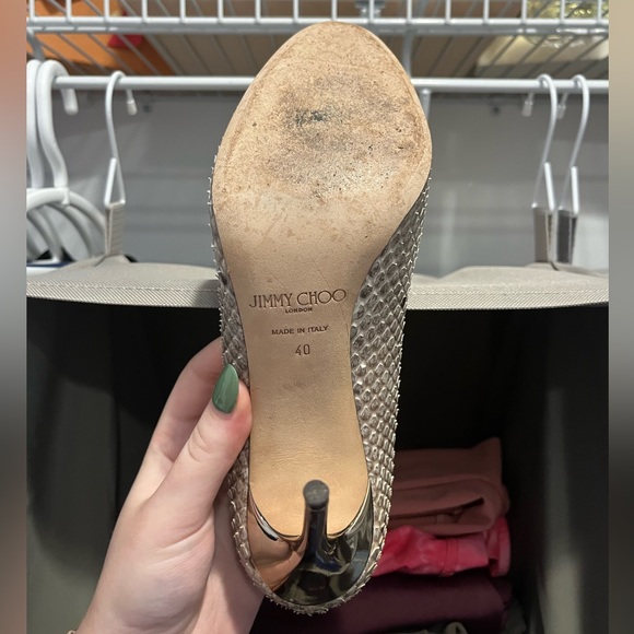 Jimmy Choo Snake Skin Heels Size 40 - Picture 5 of 7